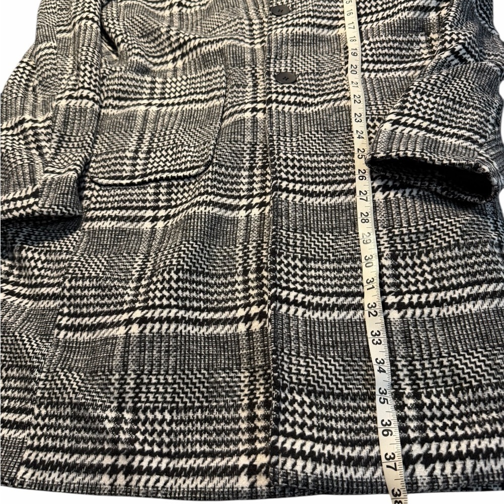 UANEO Wool Blend Black and White Plaid Blazer Coat Sz Lrg (unisex) - Picture 11 of 15